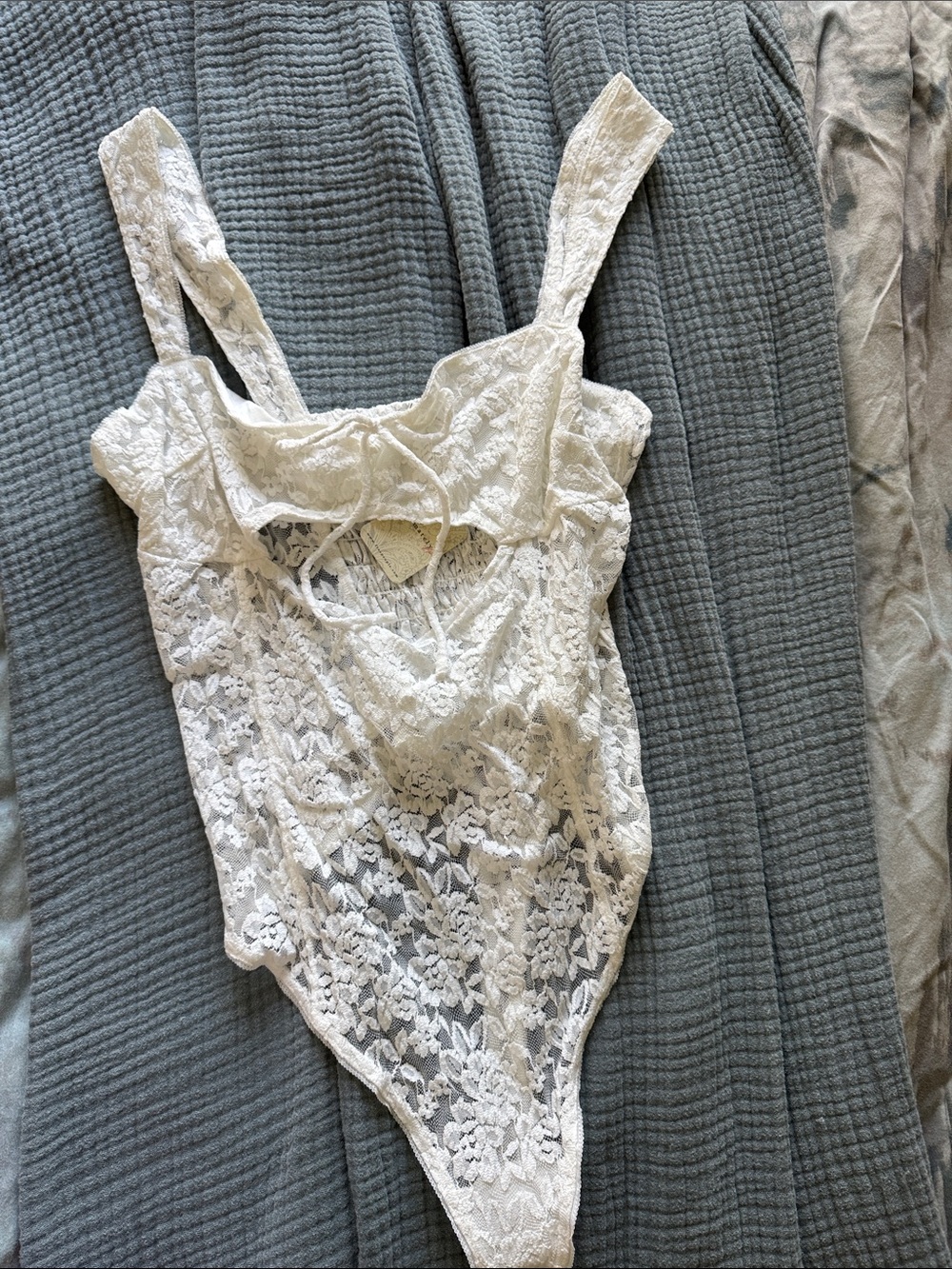 NWT Free People White Lace Bodysuit Teddy - Women's Intimates